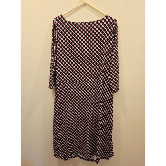 NWT Women's Talbots Woman Petites Geometric Faux Wrap Midi Dress Size 3XP - Picture 3 of 8